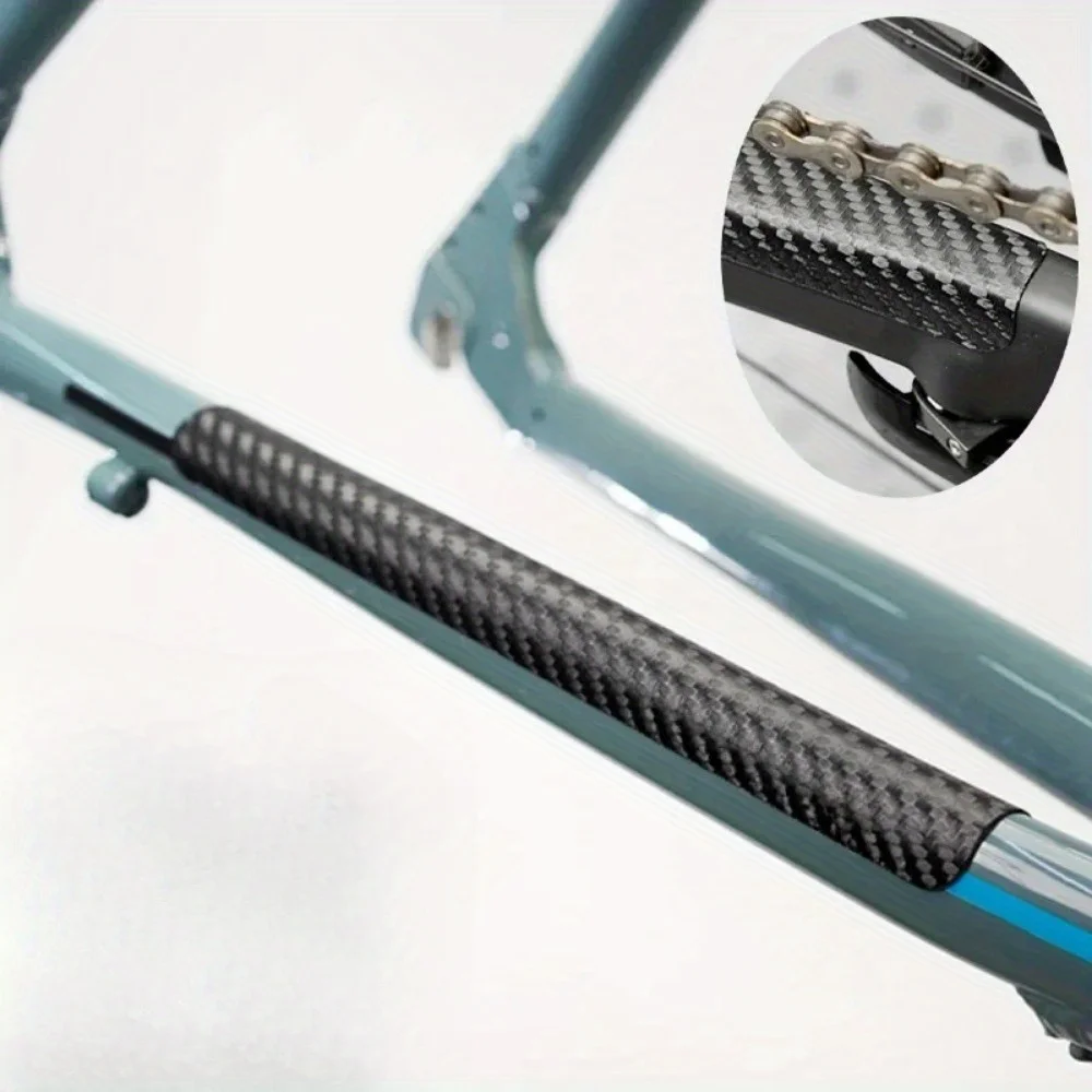 Chainstay Protector Wrap - Pelindung Rantai Sepeda Pola Serat Karbon