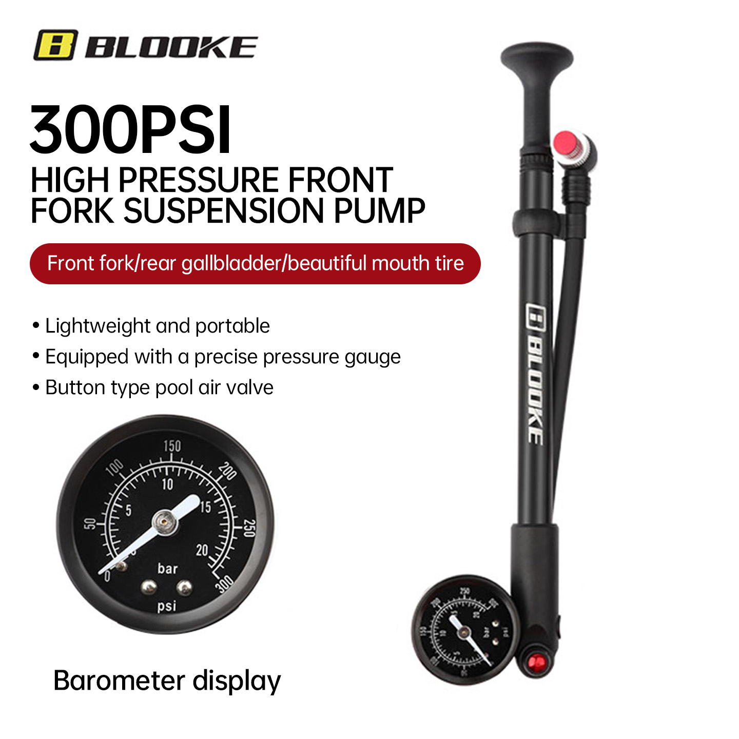 Mtb Fork Air - BLOOKE MTB Pompa Kejut Tekanan Tinggi