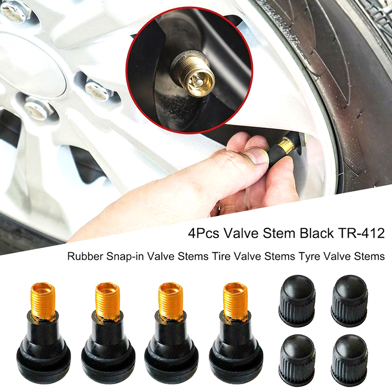 Tubeless Valve Core - 4Pcs Katup Ban Karet Tubeless TR412