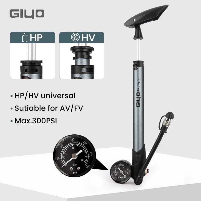 Mtb Fork Air - Pompa Sepeda Giyo GS-41P 300psi untuk