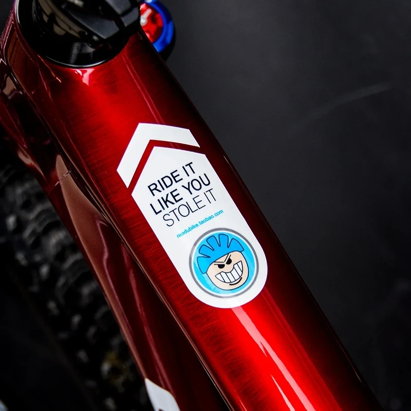 Picture Of Mountain Biking - Stiker rangka sepeda gunung, 2 buah