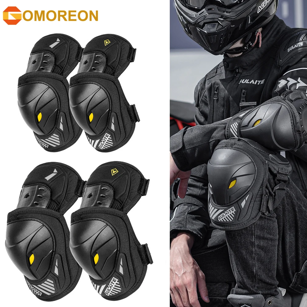 GOMOREON 1 Pasang Pelindung Lu - Mountain Biking Knee And Elbow Pads ulasan dan harga