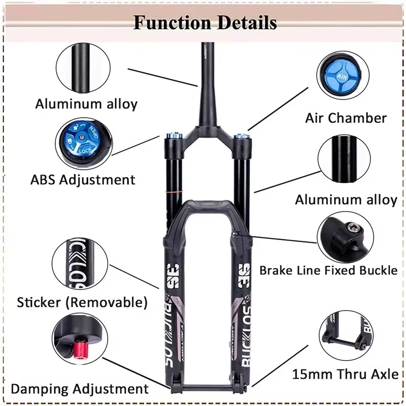 BUCKLOS Garpu Suspensi Udara M - Mtb Fork Air ulasan dan harga