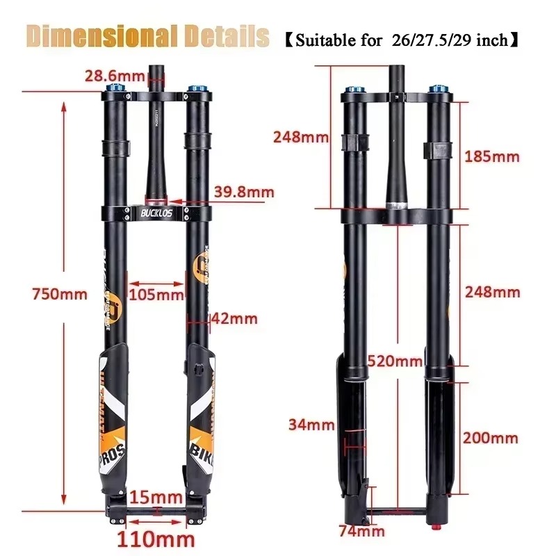 Garpu Depan Sepeda BUCKLOS Inv - Mtb Fork Air ulasan dan harga