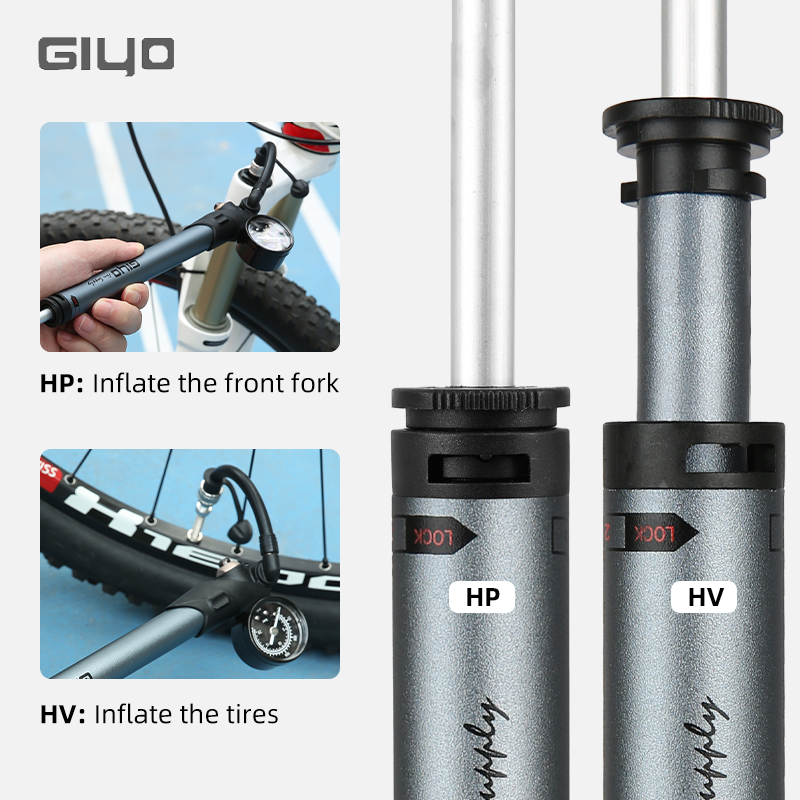 Pompa Sepeda Giyo GS-41P 300ps - Mtb Fork Air ulasan dan harga