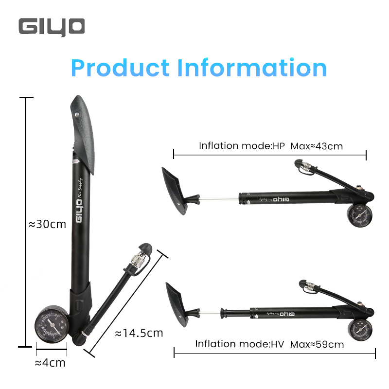 Pompa Sepeda Giyo GS-41P 300ps - Mtb Fork Air ulasan dan harga